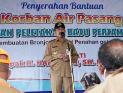 Bupati Pati Terjun Langsung Di Pembuatan Talud Penahan Gelombang