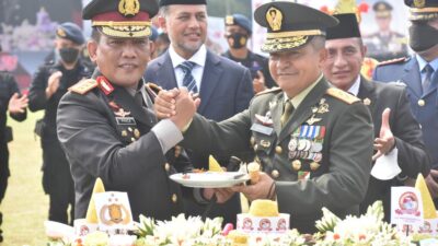Pangdam I/BB Hadiri Upacara dan Syukuran Peringati Hari Bhayangkara ke 76 di Mapoldasu
