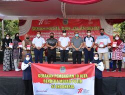 Semarakkan HUT RI Ke-77, Pemkab Gunungkidul Gelar Senam Masal dan Jalan Sehat