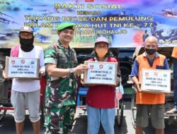 Kodim 0726/Sukoharjo Undang Tukang Becak Makan Bersama Dalam Rangka Peringati HUT TNI Ke-77
