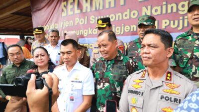 Tekan Tingginya Angka Stunting di Gunungkidul, POLRI dan TNI Berikan Bantuan Makanan ke 18 Kapanewon